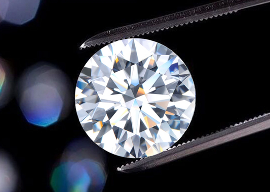 Diamond 1 carat D color brilliant cut.