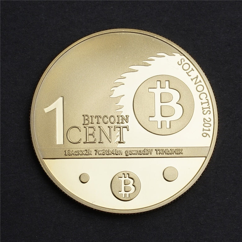 Bitcoin Cent Vergoldet und versilbert
