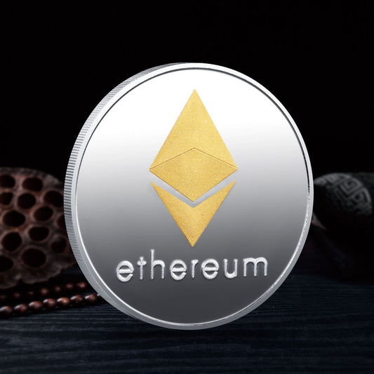Ethereum-Münze versilbert