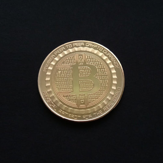 Neu Bitcoin vergoldet und versilbert