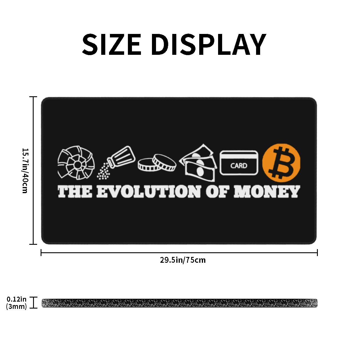 Evolution Of Money Bitcoin Gaming Mousepad Keyboard Carpet