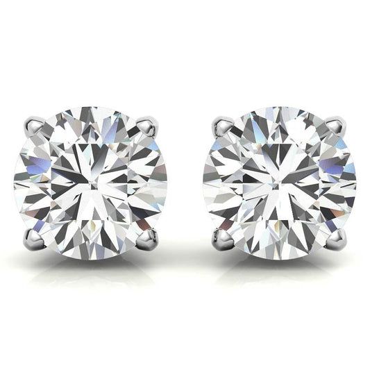 Earrings Real 2 carat 8mm Moissanite Diamond earrings fine jewelry