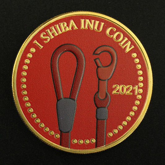 SHIBA Inu coin SHIB Gold and silver plated