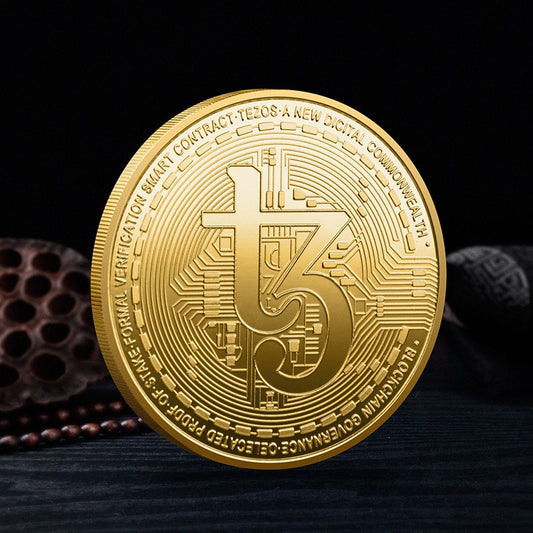 Tezos  XTZ Gold and silver plated