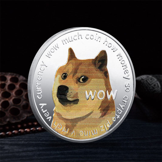 Dogecoin high-quality gold and silver plated