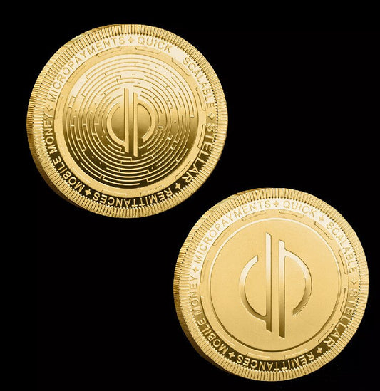 STELLAR crypto coin  Gold and silver plated
