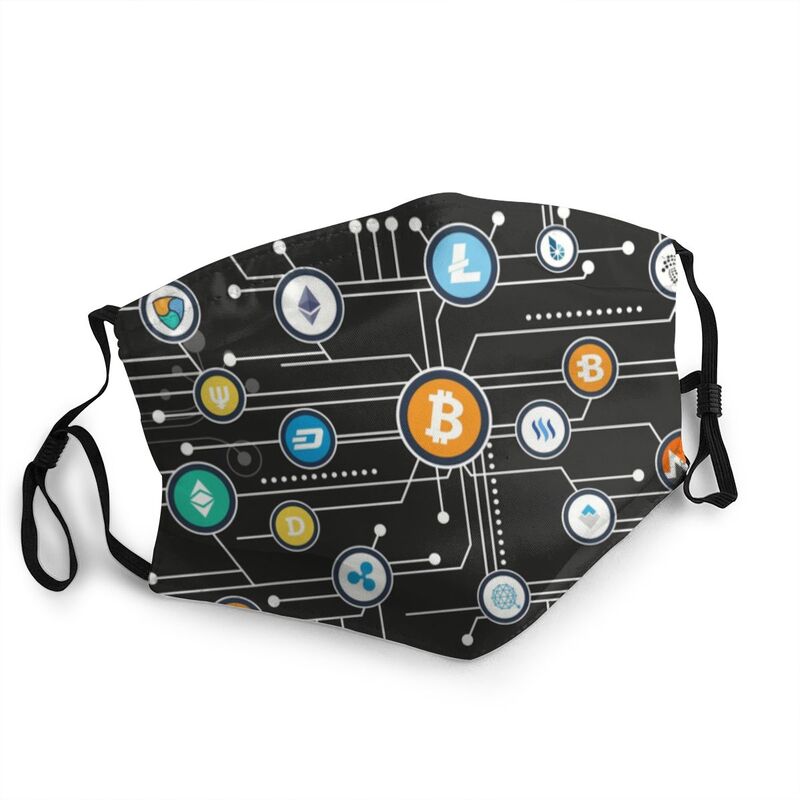 Cryptocurrency Bitcoin Altcoin face mask