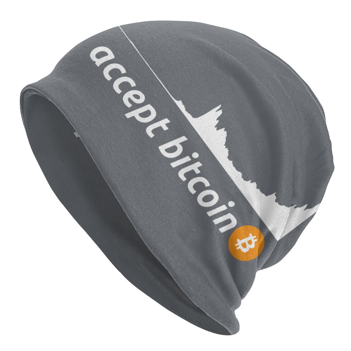 Accept Bitcoin knitted hat