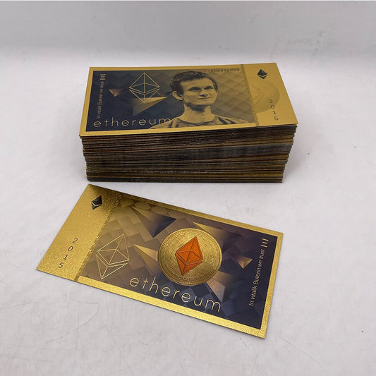 Ethereum Vitalik Buterin Gold Color Banknote 100pcs