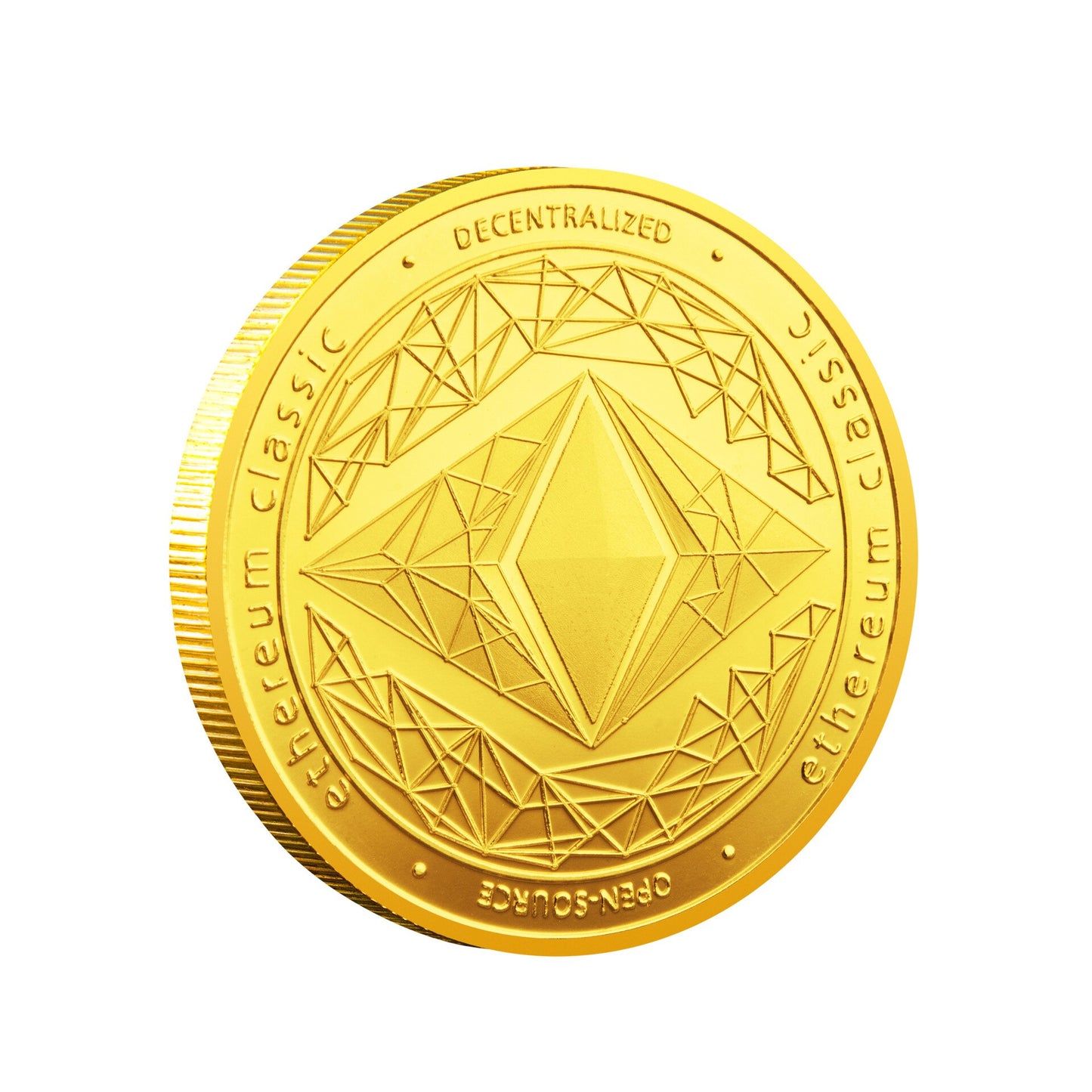 Ethereum Classic  coin Gold and Silver plated