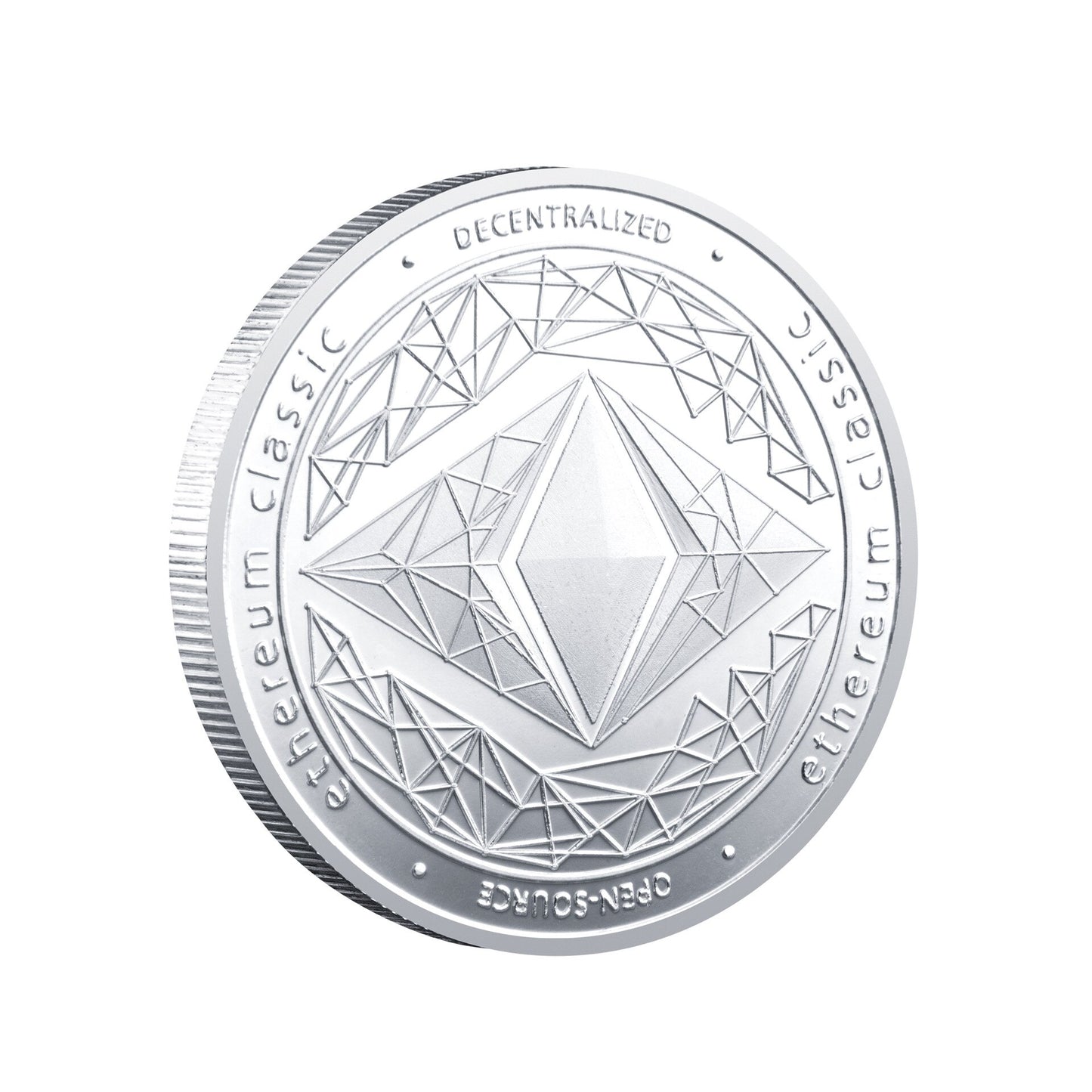Ethereum Classic  coin Gold and Silver plated