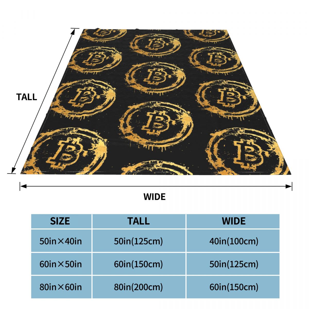 Blanket bitcoin blanket bitcoin-themed blanket
