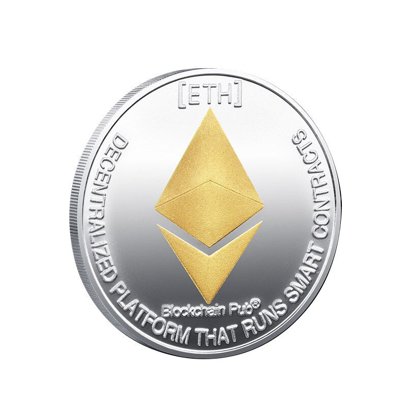 Ethereum coin Silver plated