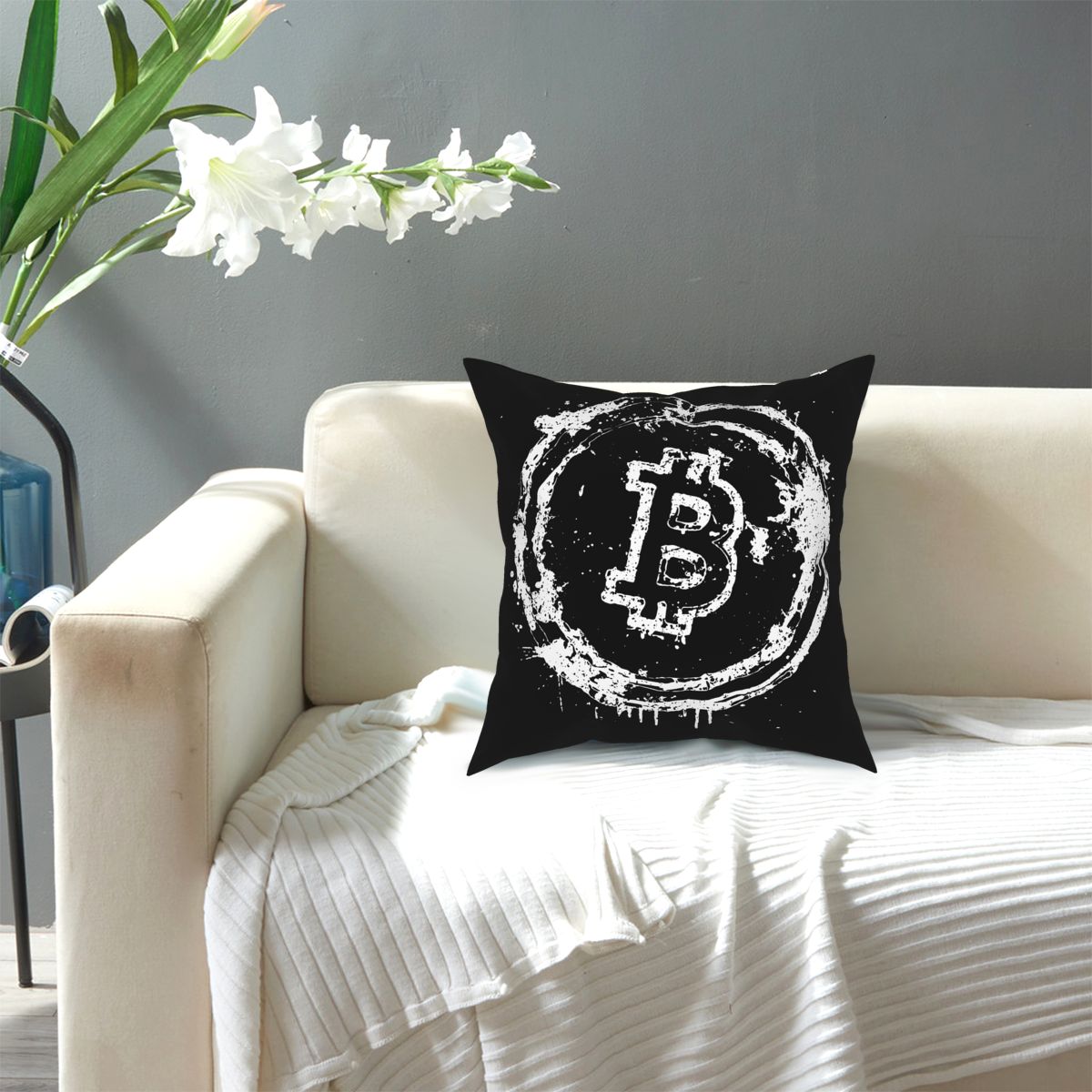 Bitcoin Cryptocurrency Pillow Cover