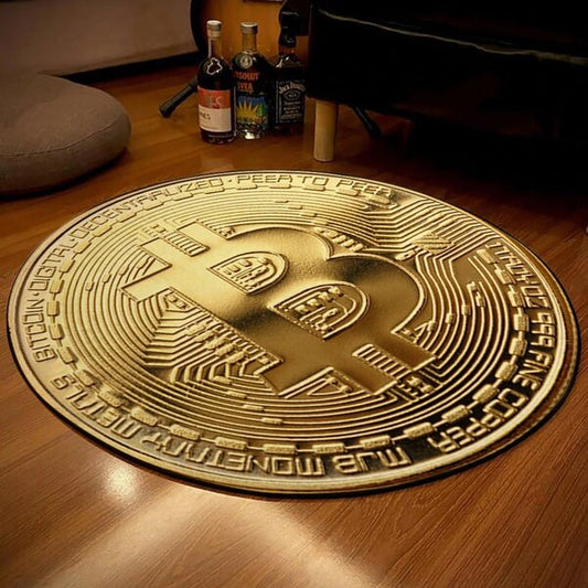 Bitcoin Rug, Bitcoin Carpet, Round Rug, Round Carpet