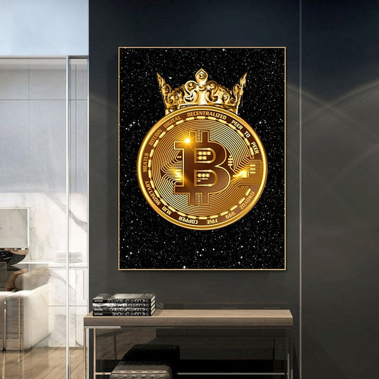 Bitcoin-Wandkunst-Leinwandmalerei