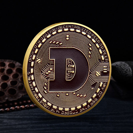 Dogecoin Gold and silver-plated
