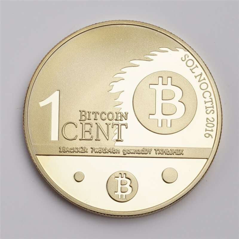 Bitcoin Cent Vergoldet und versilbert