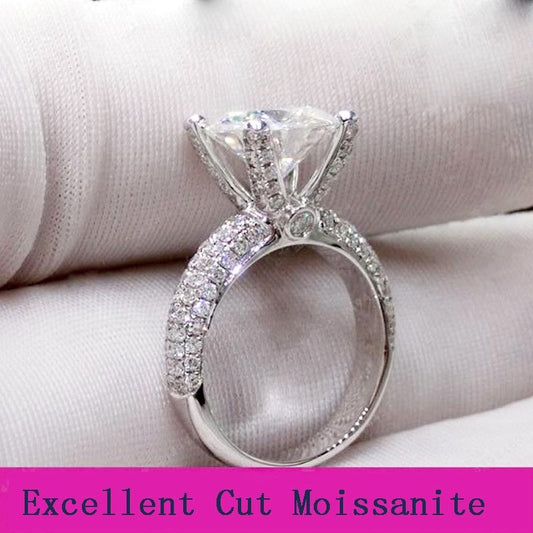White Solid Gold 14Κ Ring 3ct 2ct 1ct round cut D color VVS1 excellent quality Moissanite