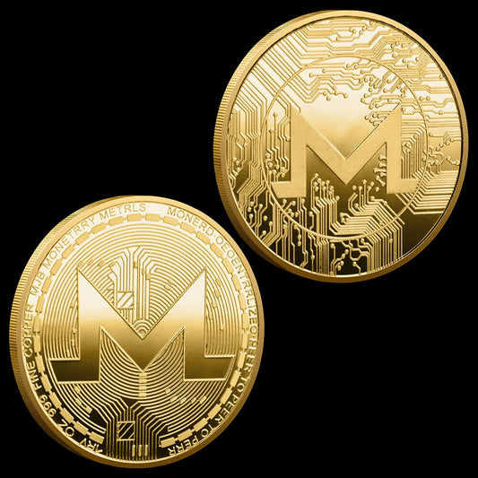 Monero Coin Gold and silver plated