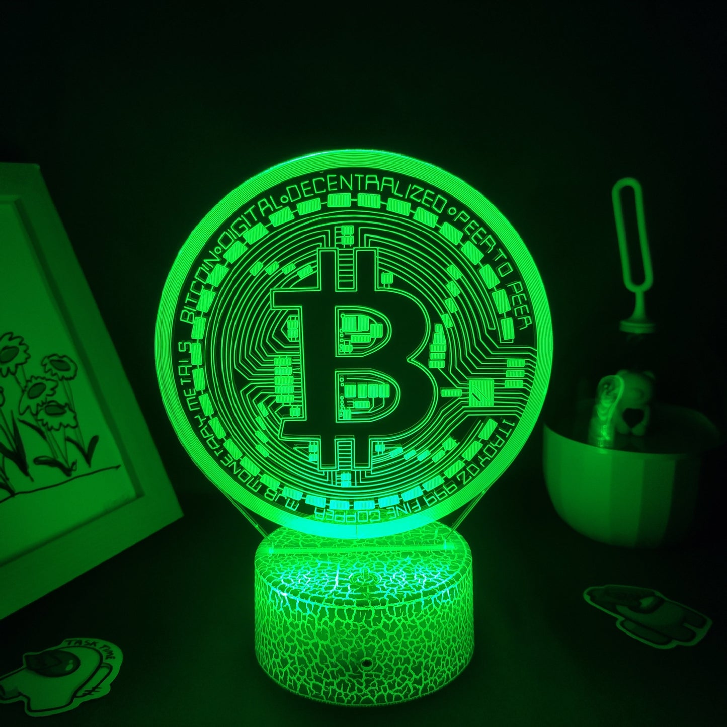 Bitcoin 3D Led Light RGB