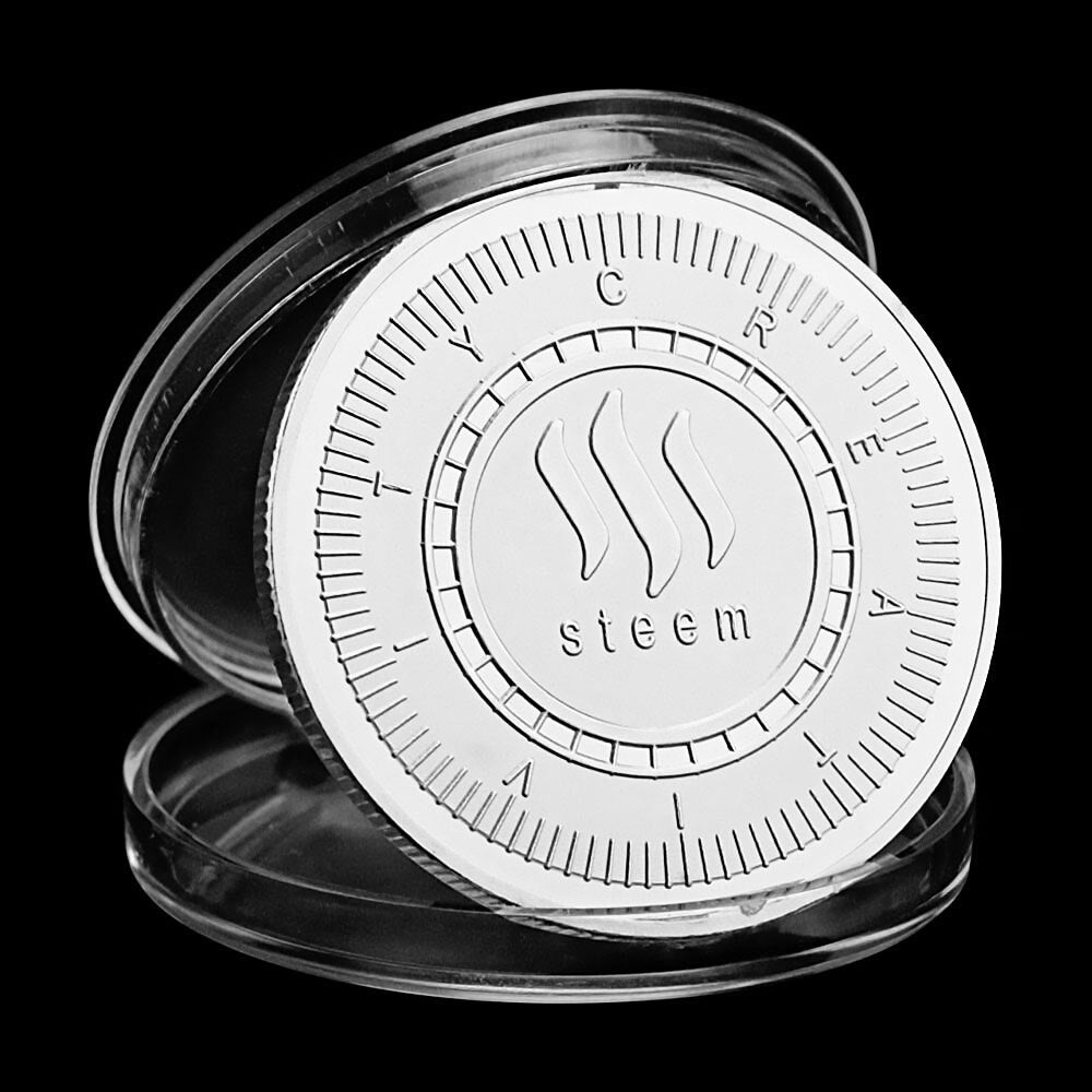 Steem Crypto Coin Silver and Gold plated
