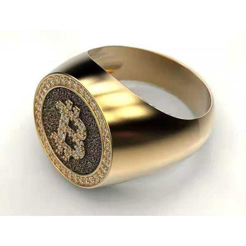 Bitcoin Ring Gold plated
