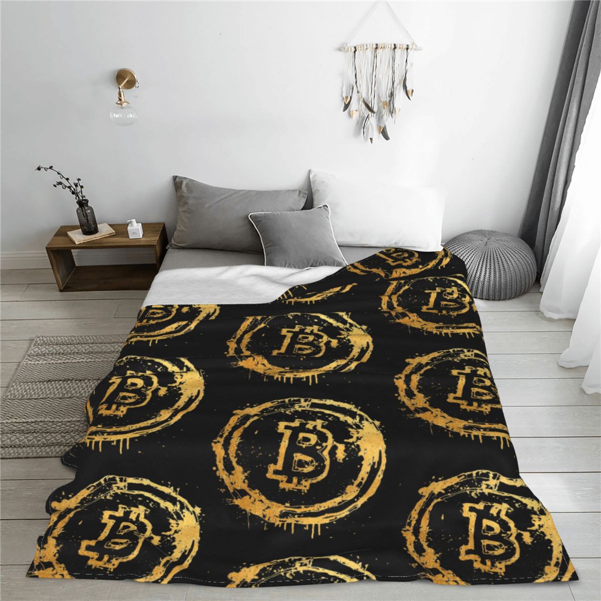 Blanket bitcoin blanket bitcoin-themed blanket
