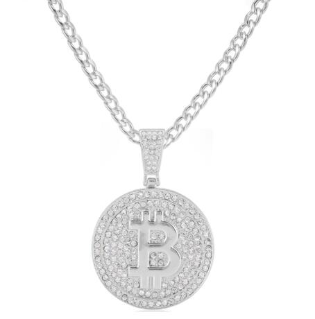 Bitcoin pendant gold and silver plated
