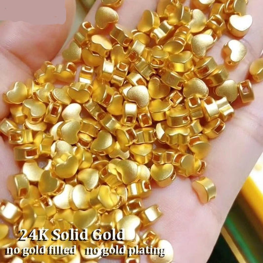 Herzanhänger aus echtem Gold 24K