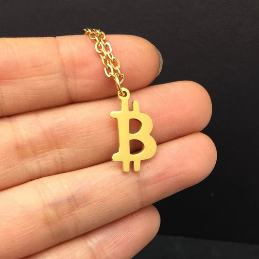 Bitcoin Halskette Vergoldet