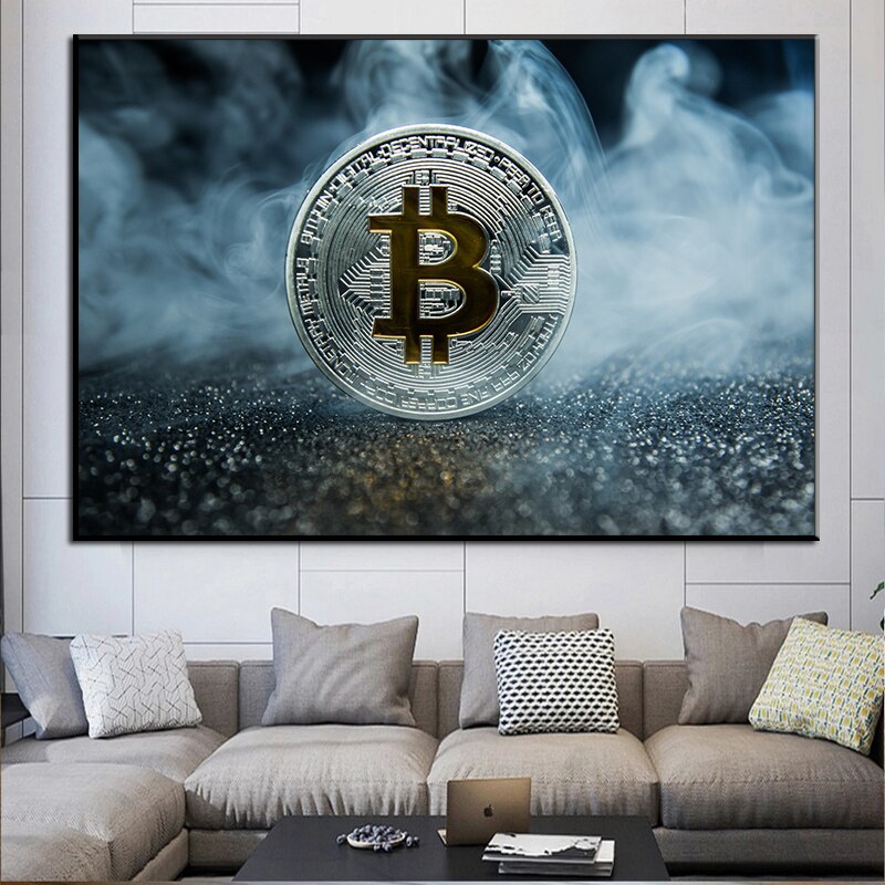 Bitcoin Leinwand Malerei Wandkunst