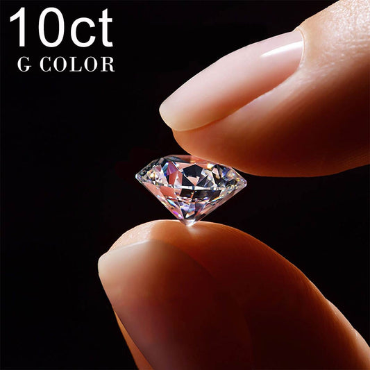 10ct 14mm genuine  moissanite diamond G color VVS1