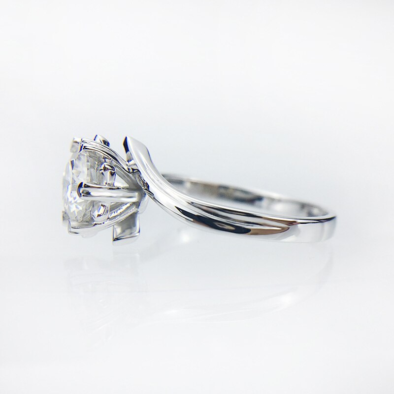 18K 750Au Gold 1.5carat D color VVS moissanite diamond ring