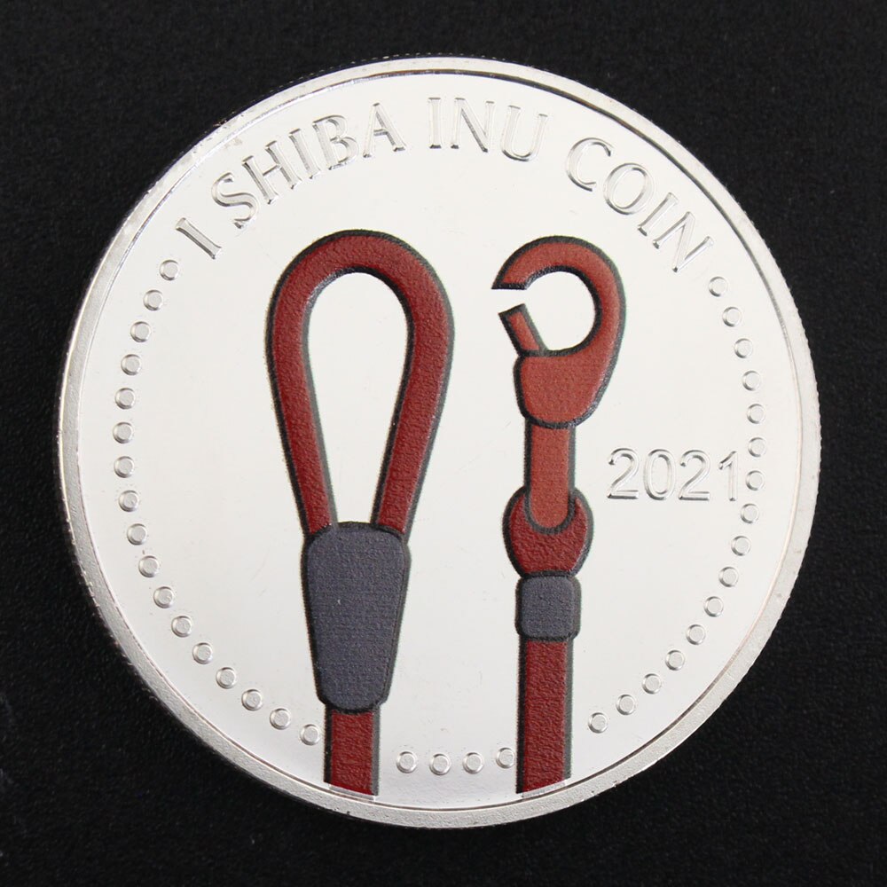 Shiba Inu Münze SHIB vergoldet und versilbert