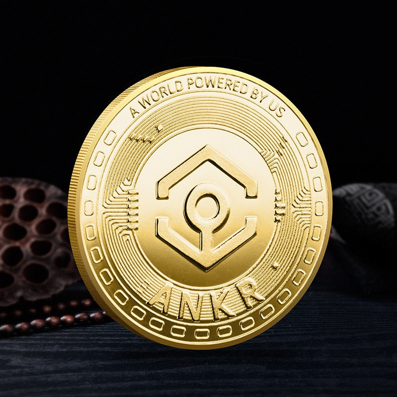 ANKR crypto coin  Gold and Silver plated