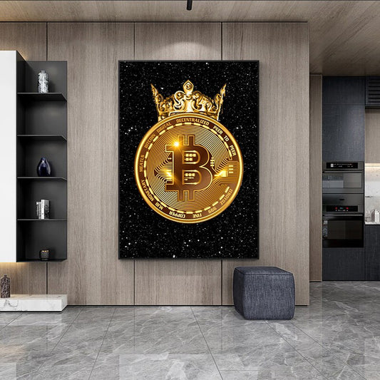 Bitcoin-Wandkunst-Leinwandmalerei