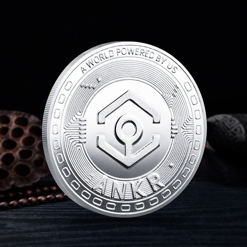 ANKR crypto coin  Gold and Silver plated
