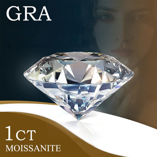 Genuine gemstones moissanite stone 1ct D color