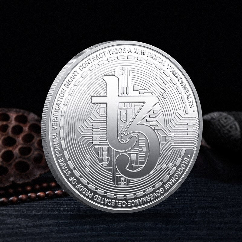 Tezos  XTZ Gold and silver plated