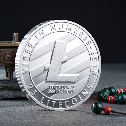 Litecoin Gold  silver and copper plated