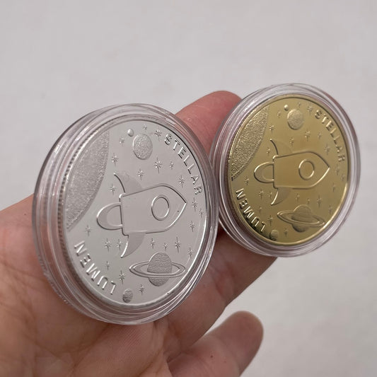 Stellar gold and silver plated coin