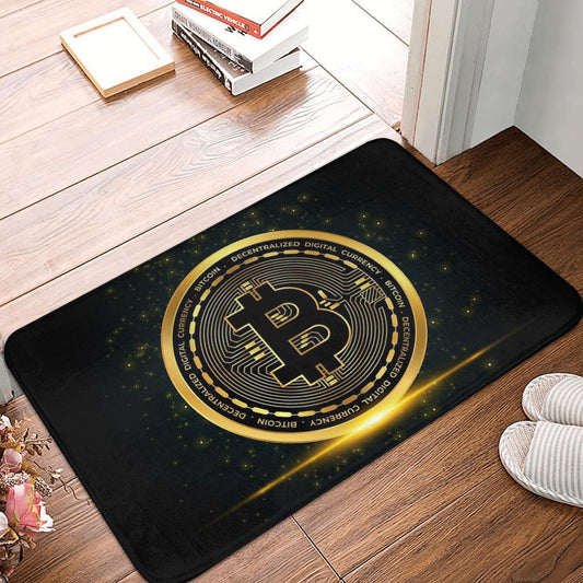 Bitcoin Carpet Goldene Bitcoin-Fußmatte