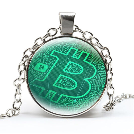 Halskettenanhänger im Bitcoin-Design