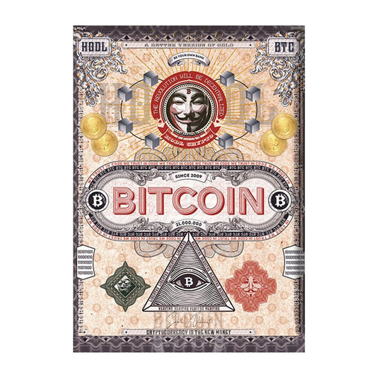 Bitcoin-Poster-Leinwand-Malerei