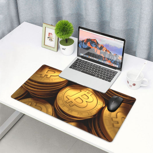 Bitcoin BTC Kryptowährung Gaming Mauspad Tastatur Schreibtischunterlage