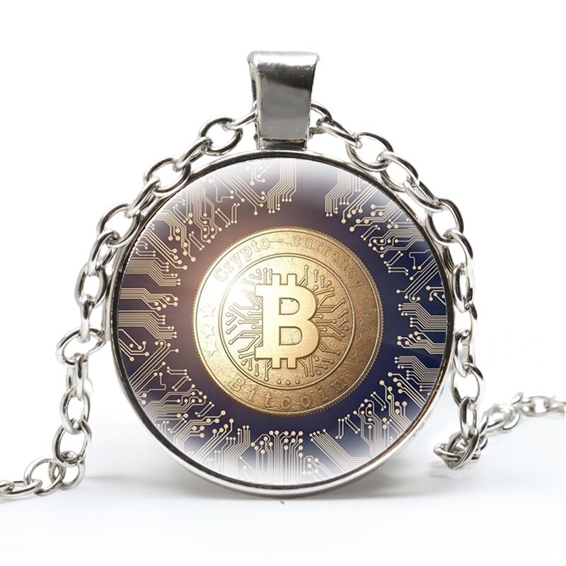 Halskettenanhänger im Bitcoin-Design
