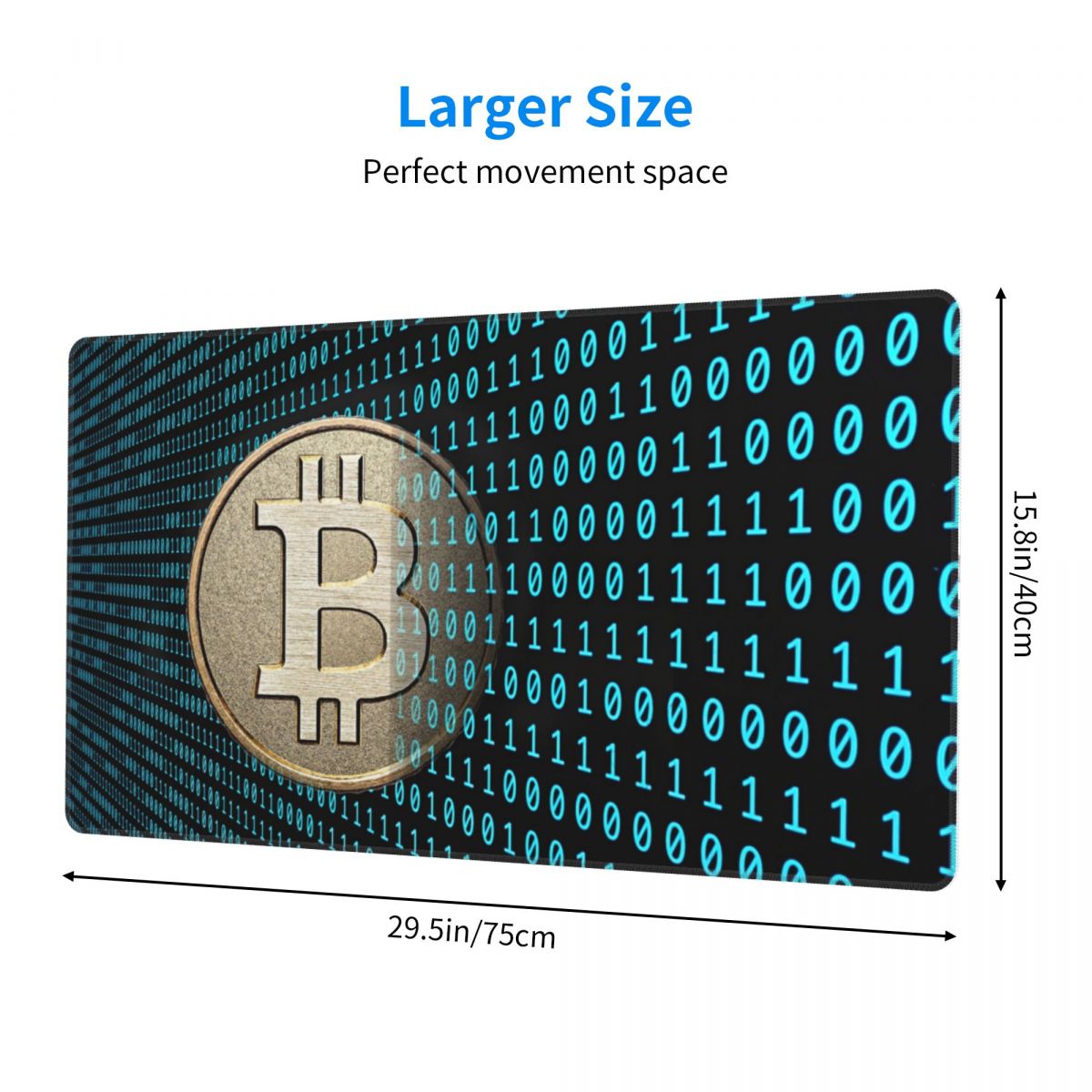Bitcoin BTC Cryptocurrency Gaming Mouse Pad Keyboard Table Mat