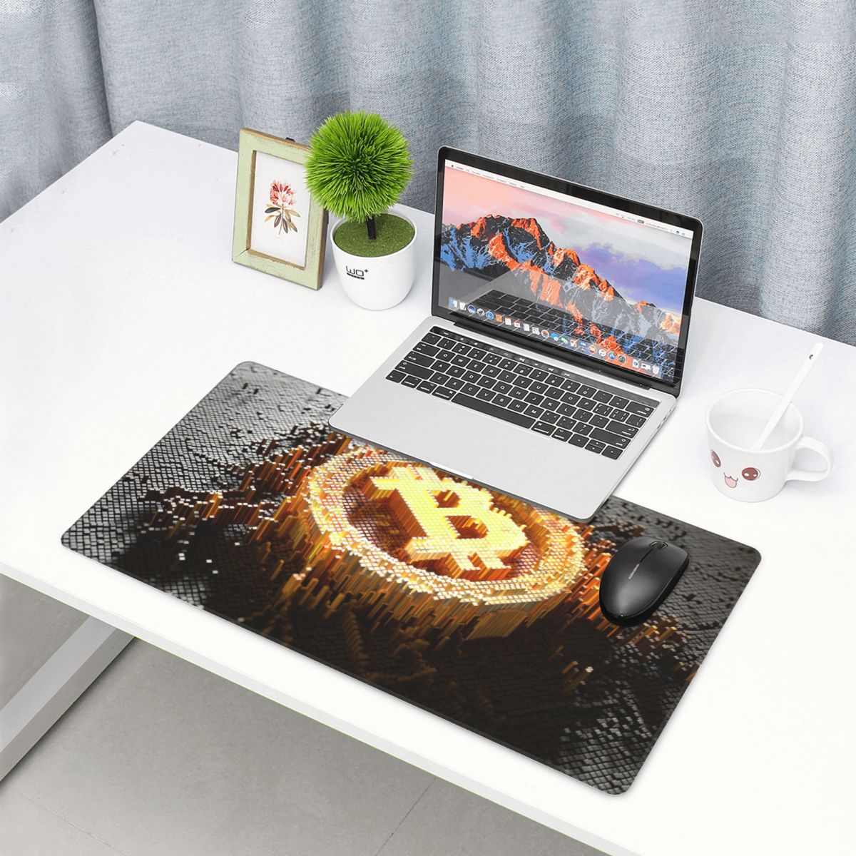 Bitcoin BTC Cryptocurrency Keyboard Mouse Mat  Mousepad