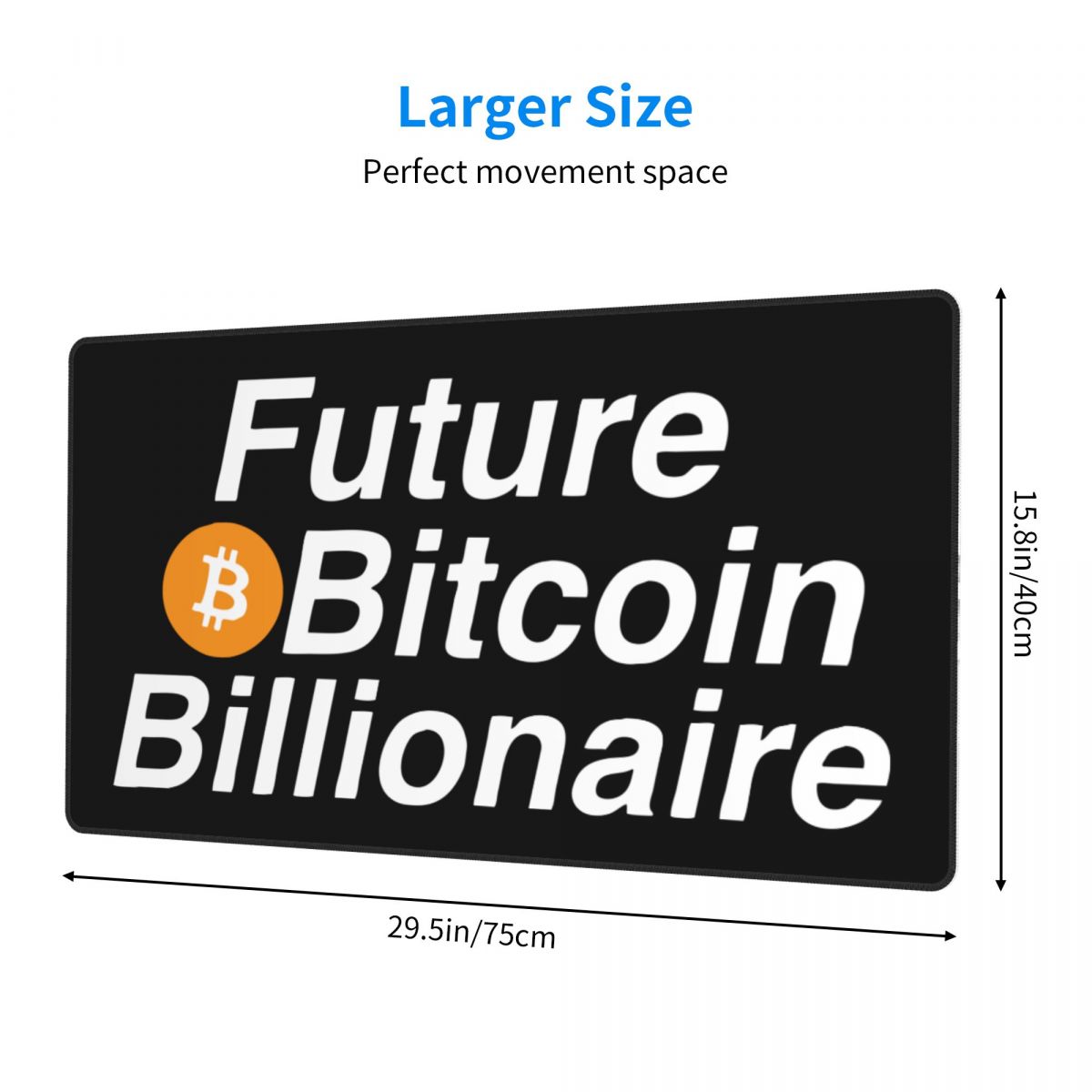 Future Bitcoin Billionaire Cryptocurrency PC Mouse Mat Mousepad